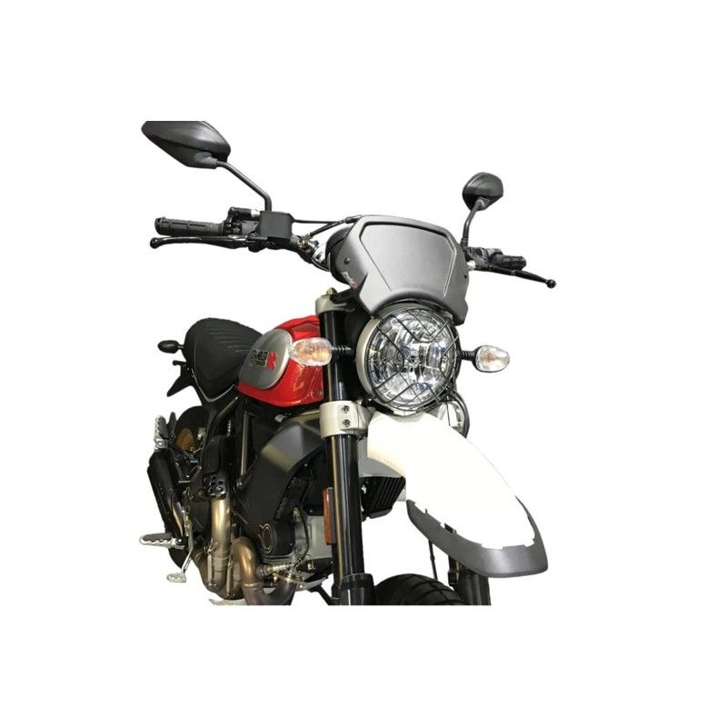 puig aluminum front fairing for ducati scrambler desert sled 17 22 silver