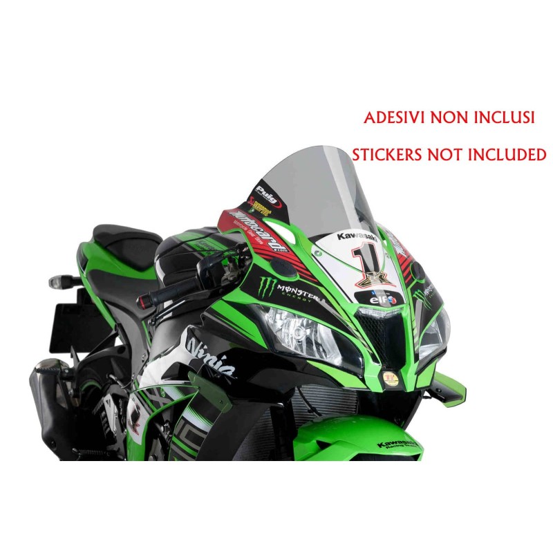 ECRAN PUIG R-RACER KAWASAKI ZX-10R NINJA PERFORMANCE 16-18 FUME CLAIR