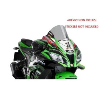 ECRAN PUIG R-RACER KAWASAKI ZX-10R NINJA PERFORMANCE 16-18 FUME CLAIR