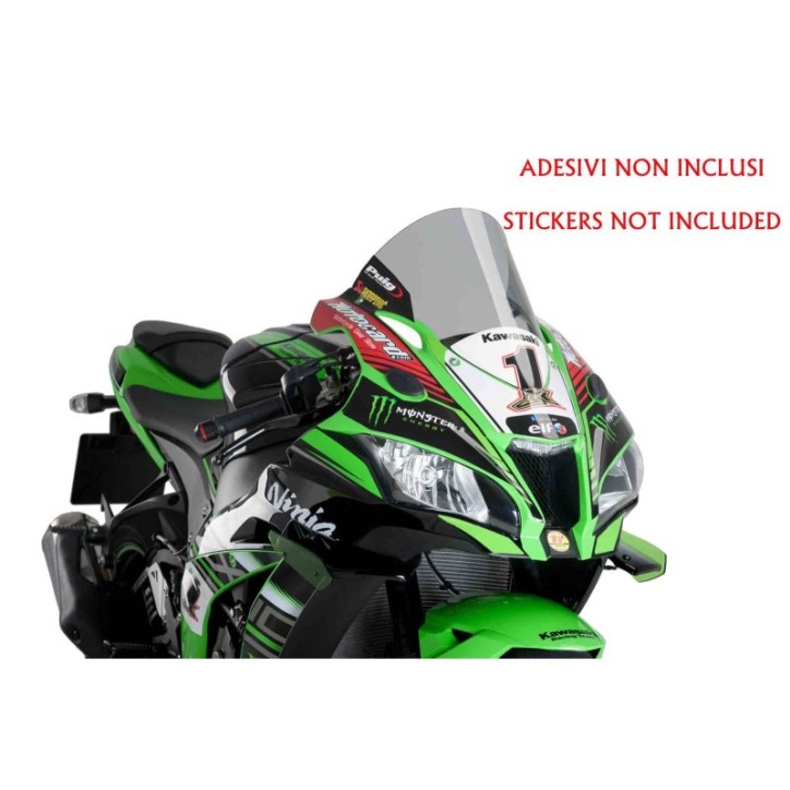 PUIG SCREEN R-RACER KAWASAKI ZX-10R NINJA PERFORMANCE 16-18 LIGHT SMOKE