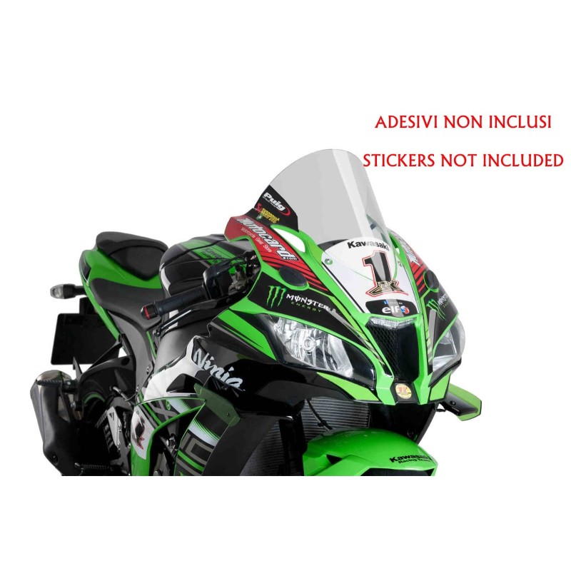 PARE-BRISE PUIG R-RACER KAWASAKI ZX-10R NINJA PERFORMANCE 16-18 TRANSPARENT