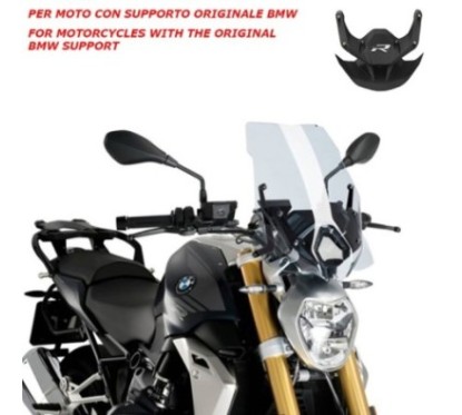 PANTALLA DESNUDA PUIG NG TOURING-SOPORTE OEM. BMW R1250 R 18-24 TRANSPARENTE