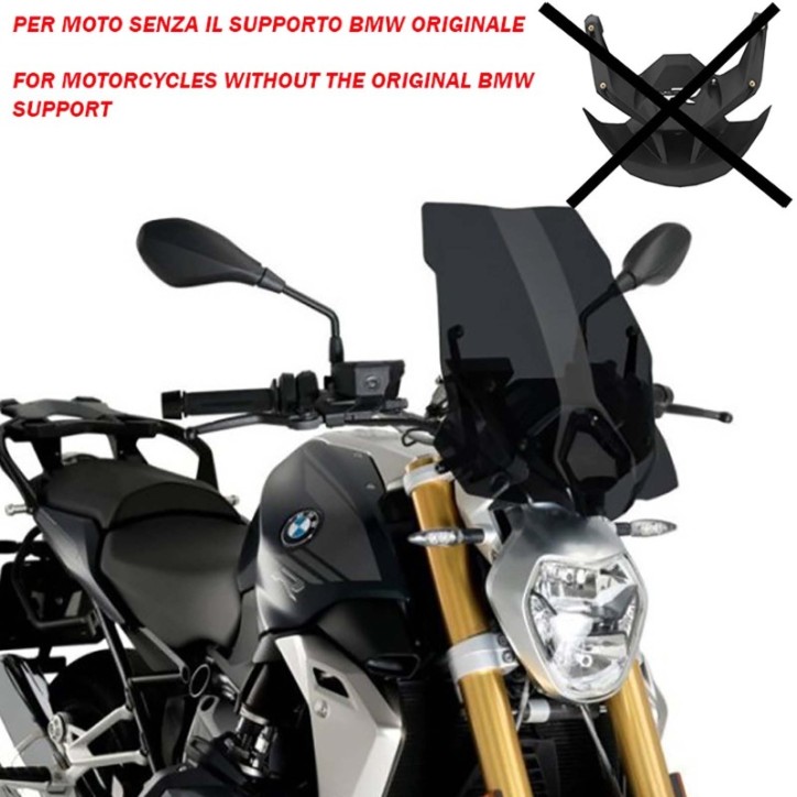 PANTALLA PUIG NAKED NG TOURING BMW R1250 R 18-22 HUMO OSCURO