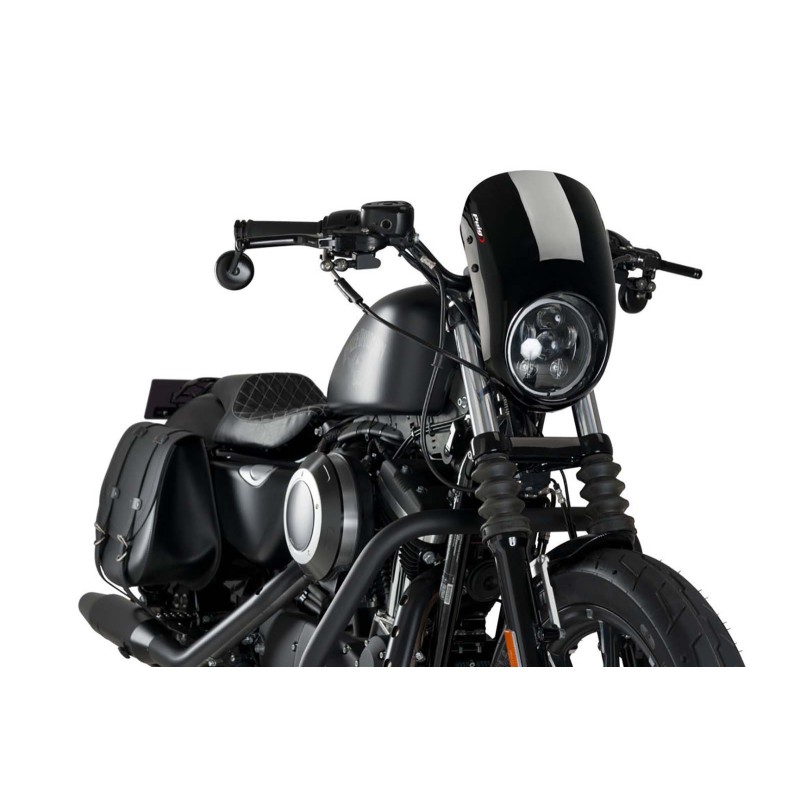 PUIG SEMI-FAIRED SCREEN ANARCHY HARLEY D. SPORTSTER XL883N IRON 21-22 BLACK