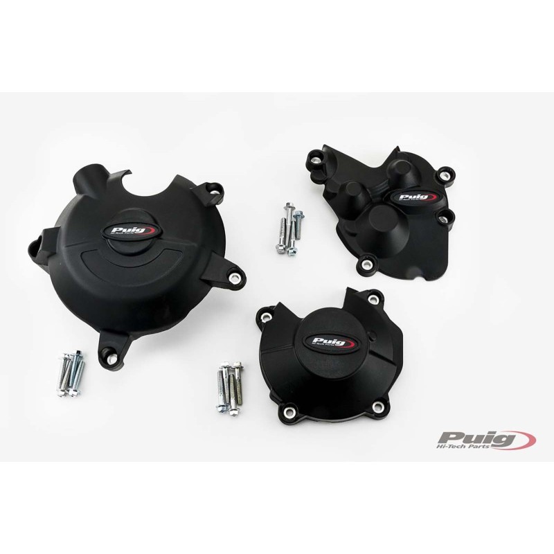 PUIG TRACK ENGINE CRANKCASE PROTECTION FOR KAWASAKI ZX-6R 636 NINJA 13-17 CHAMPIONSHIP BLACK