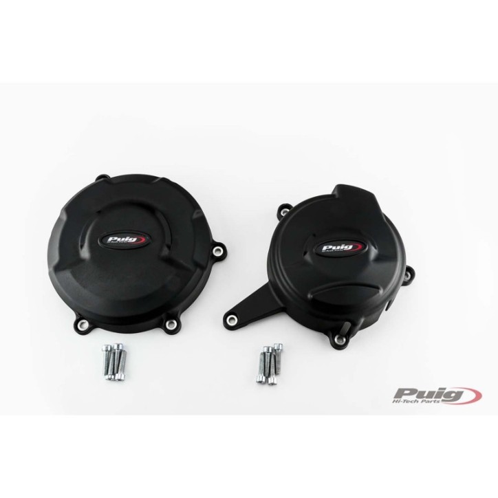 PUIG TRACK ENGINE CRANKCASE PROTECTION FOR DUCATI PANIGALE V4 20-24 CHAMPIONSHIP BLACK