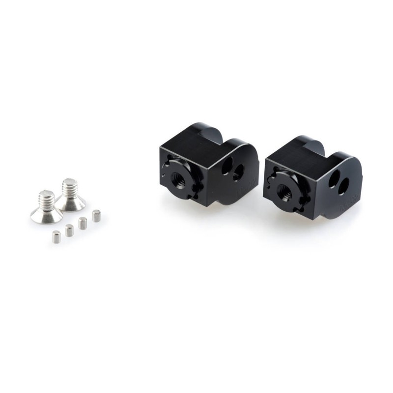 puig adjustable rider and passenger footrest adapters for ducati monster 797 plus 17 20 black