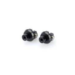 Adaptadores de reposapies fijos Puig para Yamaha YZF R6 Race 22/24 en negro