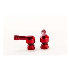 RACINGBIKE VALVES 90 DEGRES POUR PNEUS TUBELESS COULEUR ROUGE - DiamEtre: 11,3 mm