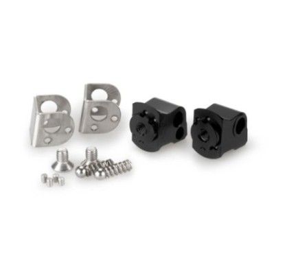 Adaptateurs de repose-pieds passager reglables Puig pour KTM 1290 R Evo Superduke 2022/23, noir