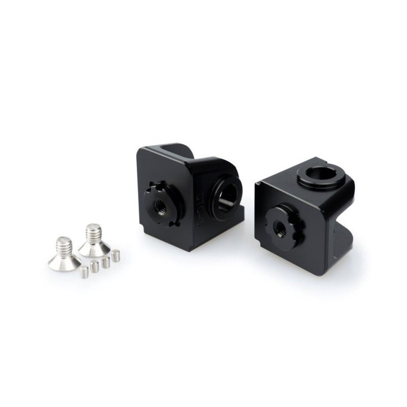 Adaptateurs de repose-pieds reglables Puig pour KTM 1090 R Adventure 2021/2023, noir