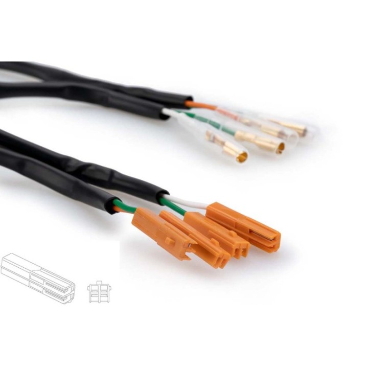 CABLES CONECTORES PUIG PARA INTERMITENTES HONDA CB500 HORNET 2024 NEGRO