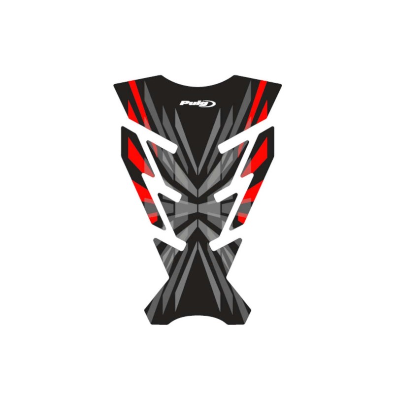 AUTOCOLLANTS DE PROTECTION DE RESERVOIR PUIG MODELE CHALLENGE ROUGE - ProtEge la moto des rayures et des rayons UV - Dimensions: