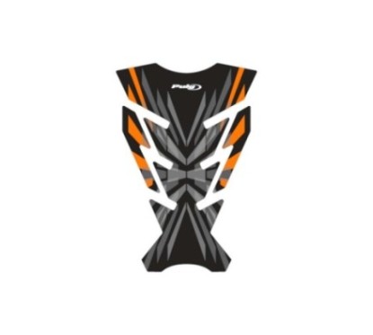 PUIG TANK PROTECTION STICKERS CHALLENGE MODEL ORANGE - Protects the motorbike from scratches and UV rays-Dimensions: 200x135 mm