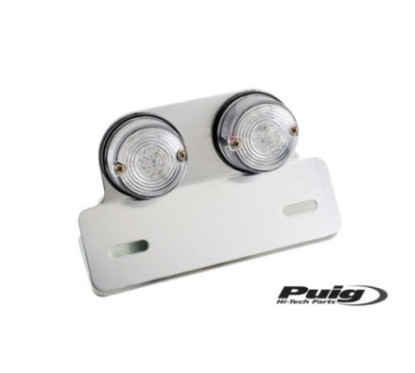 PUIG REAR LIGHT WITH TRANSPARENT ALUMINUM BASE