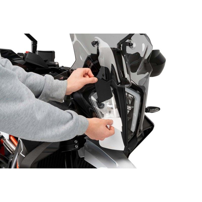 Puig selbstklebender Scheinwerferschutz KTM 890 R Adventure 23 25 transparent