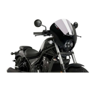 PUIG CUPOLINO SEMICARENATO DARK NIGHT HONDA CMX500 REBEL 20-24 FUME CHIARO-21102H