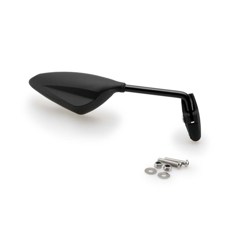 PUIG RIGHT REARVIEW MIRROR MOD. RS2 BLACK - COD. 7354N - MOUNT ON THE HULL - 70 DEGREE INCLINATION - Dimensions