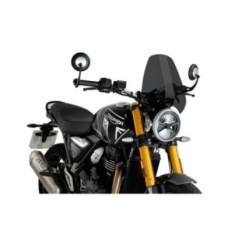 PUIG NAKED NG SPORT WINDSCREEN TRIUMPH SCRAMBLER 400X 2024 DARK SMOKE