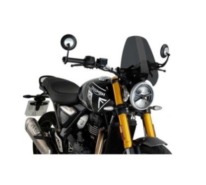 PUIG NAKED NG SPORT WINDSCREEN TRIUMPH SCRAMBLER 400X 2024 DARK SMOKE