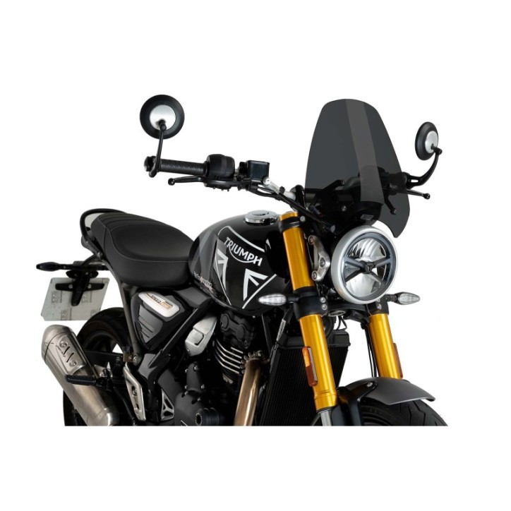 PUIG NAKED NG SPORT WINDSCREEN TRIUMPH SCRAMBLER 400X 2024 DARK SMOKE