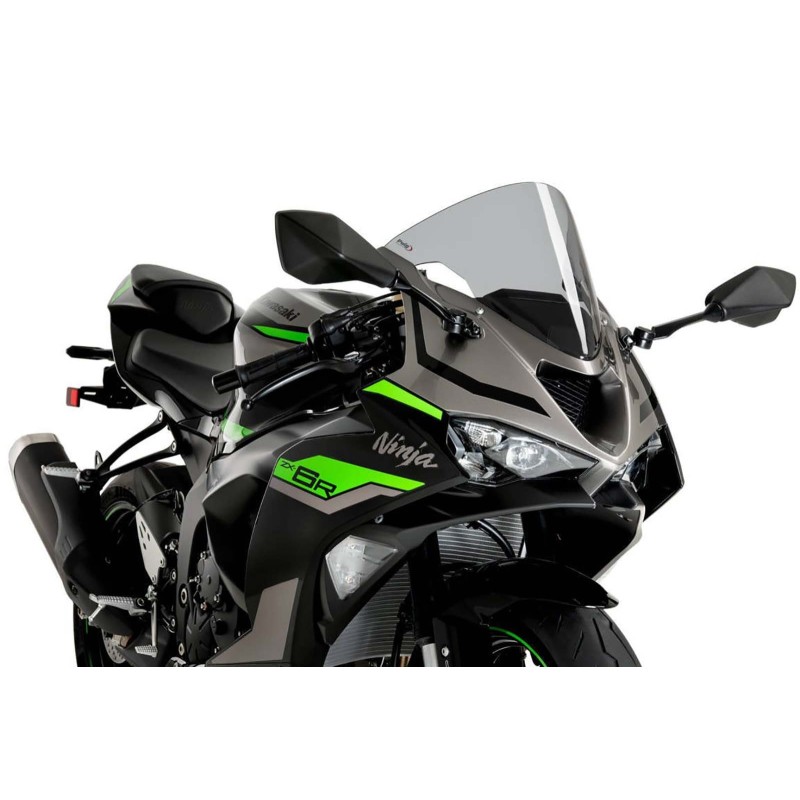 PANTALLA PUIG R-RACER KAWASAKI ZX-6R NINJA 2024 HUMO CLARO