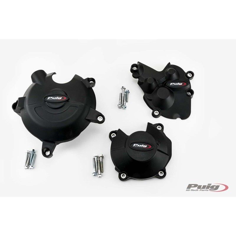 Protection moteur Puig Track pour Kawasaki ZX 6R Ninja 24/25 Championship Noir