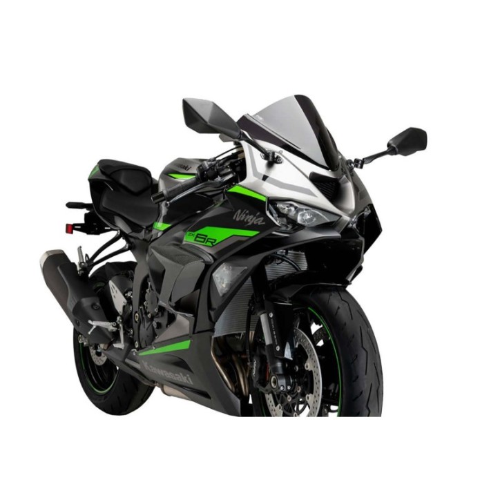 SPOILER PUIG DOWNFORCE RACE KAWASAKI ZX-6R NINJA 2024 ASPECTO CARBONO