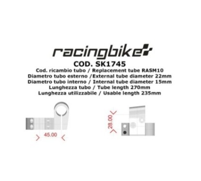 MANILLAR RACINGBIKE KAWASAKI ZX-4R NINJA 2024 NEGRO