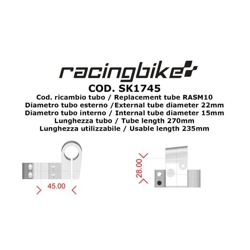 Guidon de velo de course a pince pour Kawasaki ZX 4RR Ninja 24/25 noir
