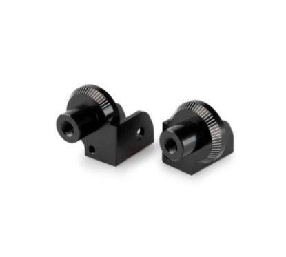 Adaptateurs de repose-pieds fixes Puig pour Benelli TRK 702 23/24, noirs
