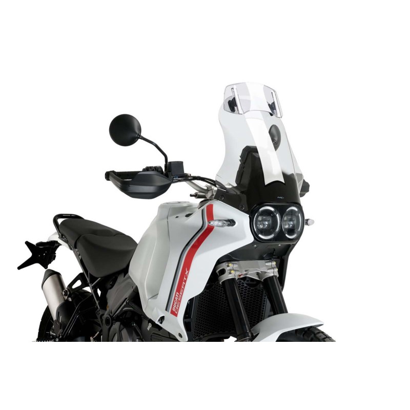 PUIG TOURING WINDSHIELD WITH VISOR DUCATI DESERT X 22-24 TRANSPARENT