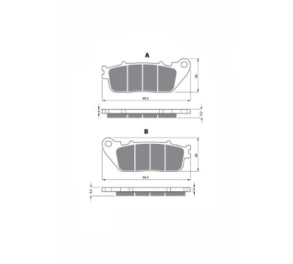 DELTA SEMI-METALLIC BRAKE PAD KX COMPOUND HONDA CB 1000 R (NON ABS MODEL) 09-10-OFFER