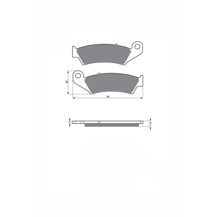 DELTA SEMI-METALLIC BRAKE PAD KX HONDA CR 250 RH/RJ/RK/RL/RM 90-91-OFFER