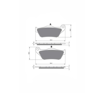 PLAQUETTES DE FREIN DELTA SEMI-METALLIQUES KX COMPOUND MBK YP 125 SKYCRUISER 06-09-OFFRE