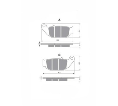 PLAQUETTES DE FREIN DELTA SEMI-METALLIQUES MX COMPOUND BENELLI BN 125 18-21-OFFRE