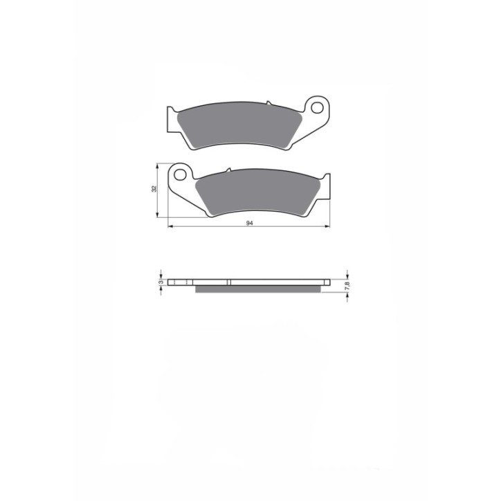 DELTA SEMI-METALLIC BRAKE PAD MX HONDA CR 250 RN/RP/RR 92-94-OFFER