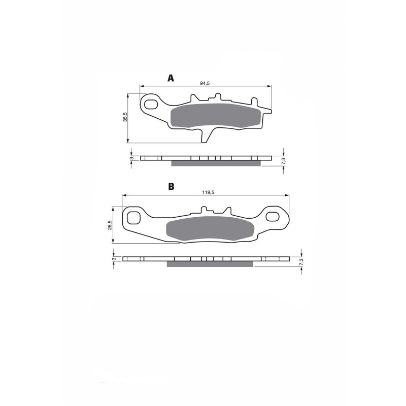 DELTA SEMI-METALLIC BRAKE PAD MX COMPOUND KAWASAKI KL 250 J1-J3 STOCKMAN 00-02-OFFER