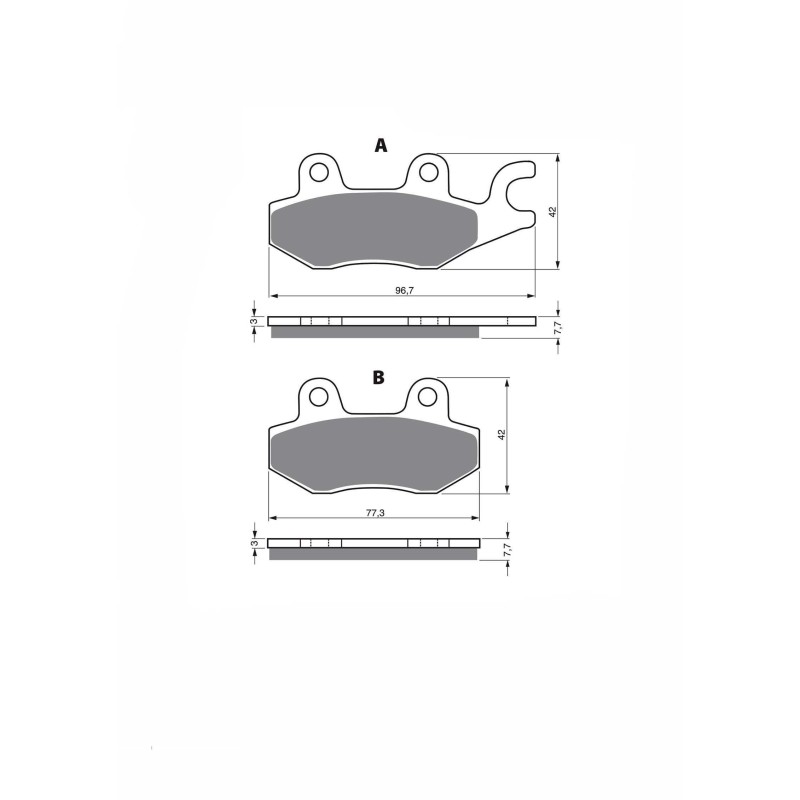 PASTILLAS DE FRENO DELTA SEMIMETALICAS COMPUESTA MX KYMCO 50 DINK SPORTS 02-06-OFERTA