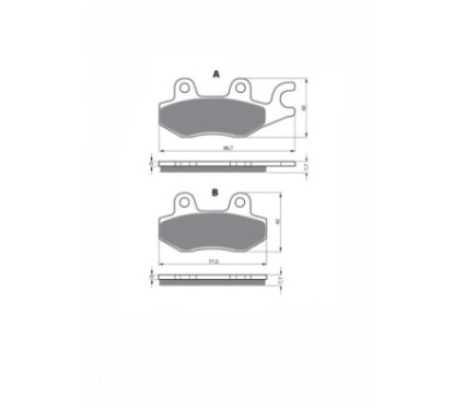 PASTILLAS DE FRENO DELTA SEMIMETALICAS COMPUESTA MX KYMCO 50 DINK SPORTS 02-06-OFERTA