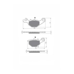 PASTILLAS DE FRENO DELTA SEMIMETALICAS MX COMPUESTO SUZUKI RM 85 K5 K6 K7 K8 K9 L0 L2 L5 L6 L7 (SMALL 17 FW   14 RW) 2005-OFERTA