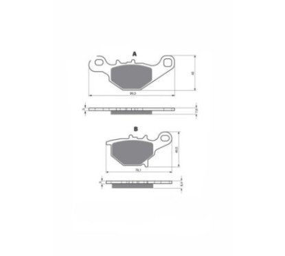 PLAQUETTES DE FREIN DELTA SEMI-METALLIQUES COMPOSE MX SUZUKI RM 85 K5 K6 K7 K8 K9 L0 L2 L5 L6 L7 (PETIT 17 FW   14 RW) 2005-OFFR