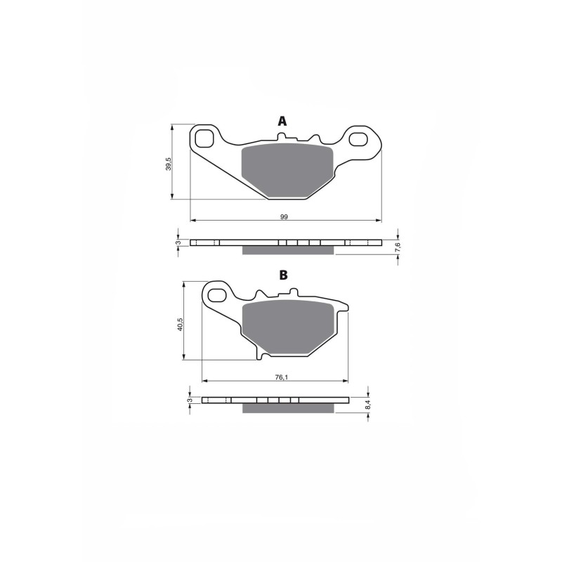 PLAQUETTES DE FREIN DELTA SEMI-METALLIQUES MX COMPOUND SUZUKI UG 110 W SW Y SY SK1 ADRESSE 98-02-OFFRE