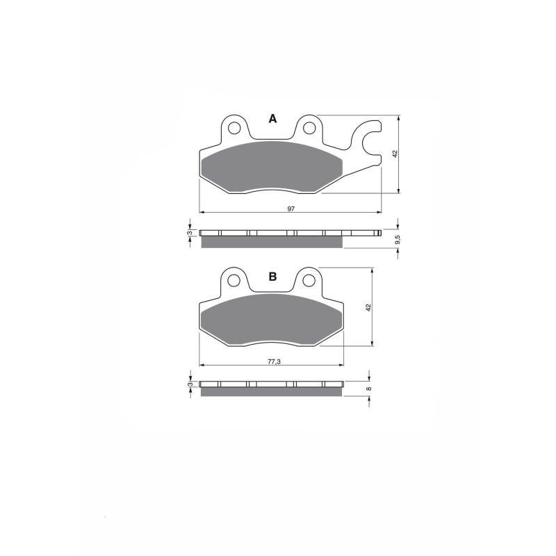 DELTA SEMI-METALLIC BREMSBELAGE MX COMPOUND TRIUMPH SPRINT RS (AB FIN139277) (6-LOCH-VORDERSCHEIBE) 2002-ANGEBOT