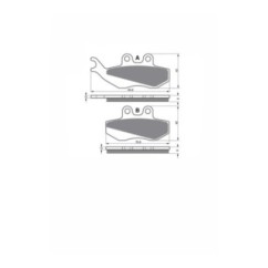 JOLLY BRAKE HALBMETALLISCHE BREMSBELAGE KX CPI COMPOUND GTR 125 (2-PIN-BELAGBEFESTIGUNG VORDERER BREMSSATTEL) 2002-ANGEBOT