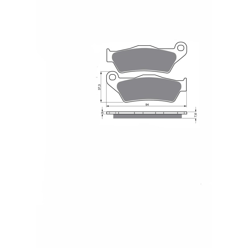 PASTILLAS DE FRENO JOLLY BRAKE SEMIMETALICAS KX COMPUESTOS HUSQVARNA SM 125 S (FIJACION 4 TORNILLOS) (2Q) 02-03-OFERTA