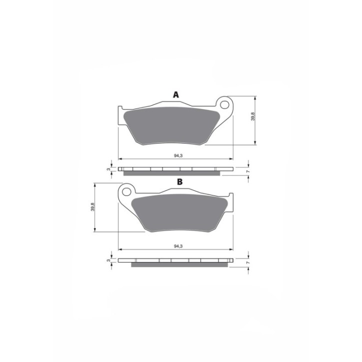 JOLLY BRAKE SEMI-METALLIC BRAKE PADS KX MBK YP 125 SKYCRUISER 06-09-OFFER