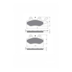 JOLLY BRAKE SEMI-METALLIC BRAKE PADS KX COMPOUND TRIUMPH SPRINT RS (FROM VIN139277) (6 BOLT FRONT DISC) 2002-OFFER