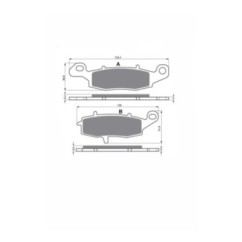 JOLLY BRAKE SINTERED BRAKE PAD MIX KXR KAWASAKI BJ 250 F1 F2 (250 TR) 02-03-OFFER