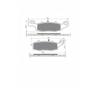 JOLLY BRAKE PASTIGLIA FRENO SINTERIZZATA MESCOLA KXR KAWASAKI BJ 250 F1 F2 (250 TR) 02-03-OFFERTA